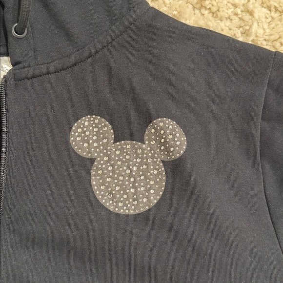 Disney parks hoodie zip jacket rhinestone Disneyland mickey head XL - Picture 5 of 9